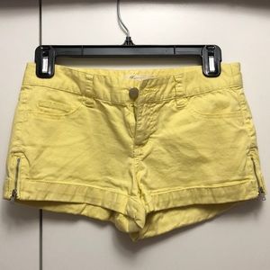 Yellow Denim Shorts